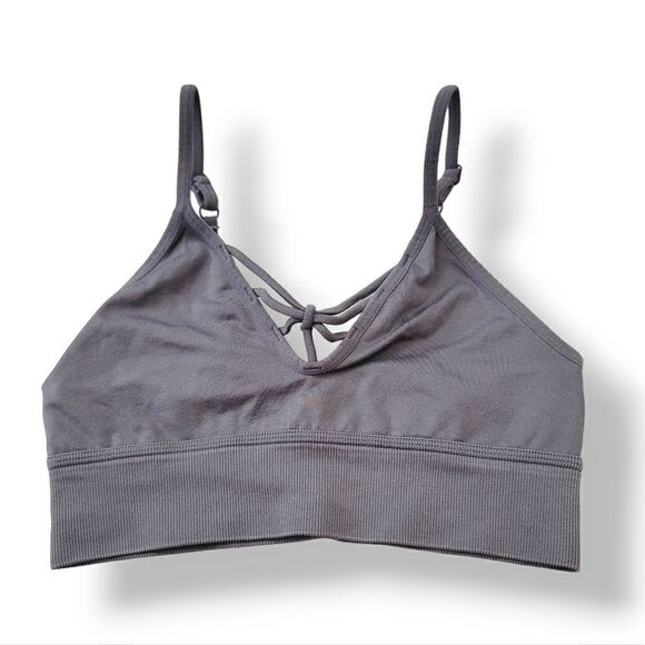 Victoria's Secret Pink Strappy Bralette Sports Bra in Gray Size Small - Picture 9 of 9